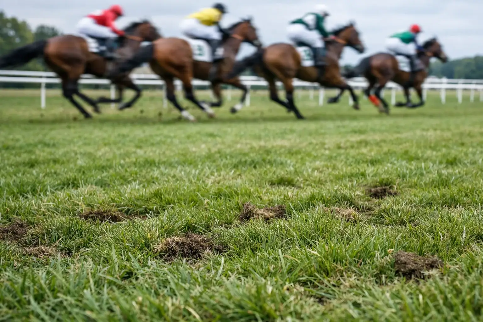 Galopprennen auf unterschiedlichen Bahnbedingungen