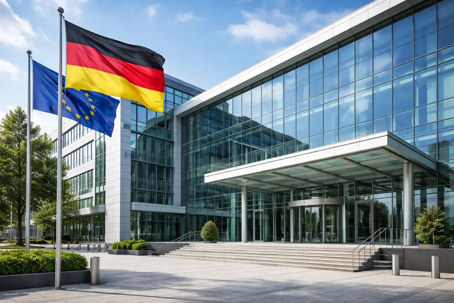 Modernes Bürogebäude einer Aufsichtsbehörde in Deutschland