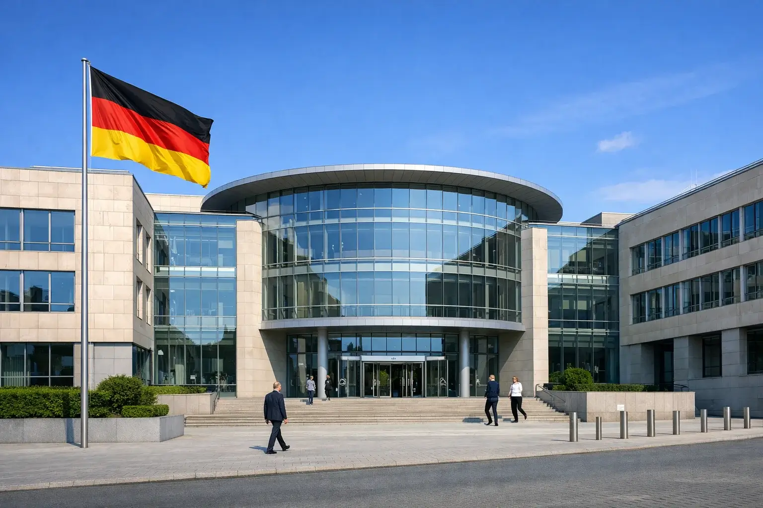 Modernes Regierungsgebäude in Deutschland