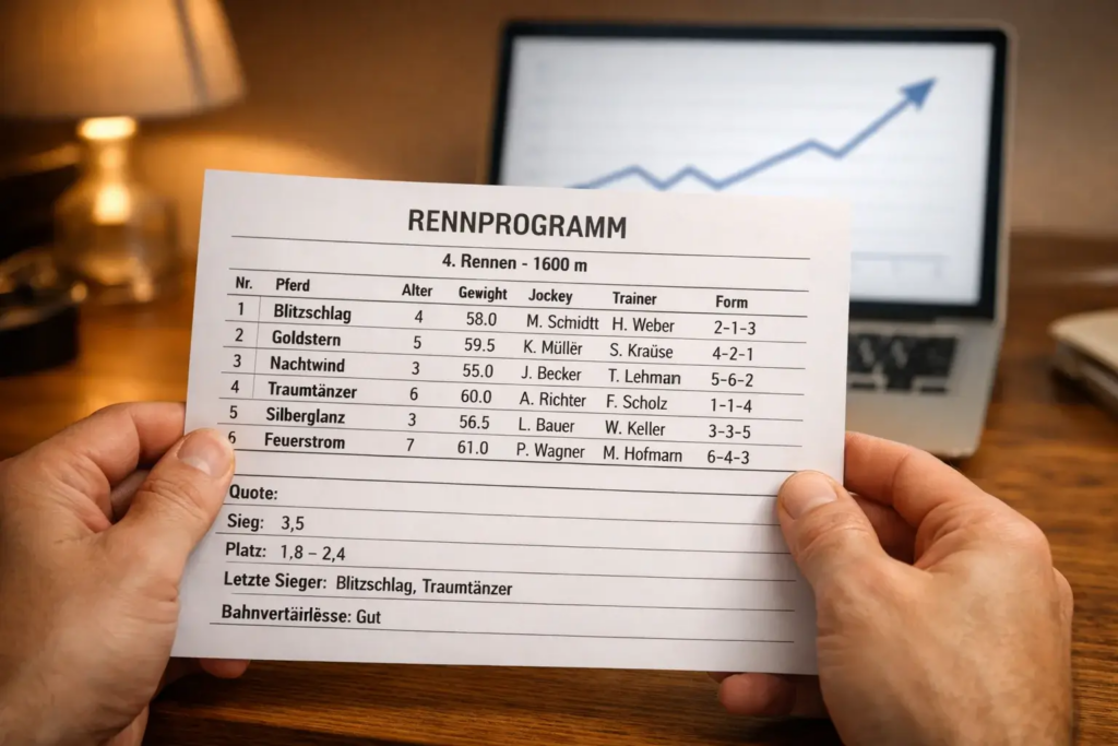 Rennformular und Statistiken zur Quotenanalyse bei Pferdewetten